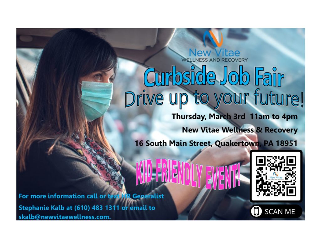 New Vitae Wellness and Recovery Curbside Job Fair